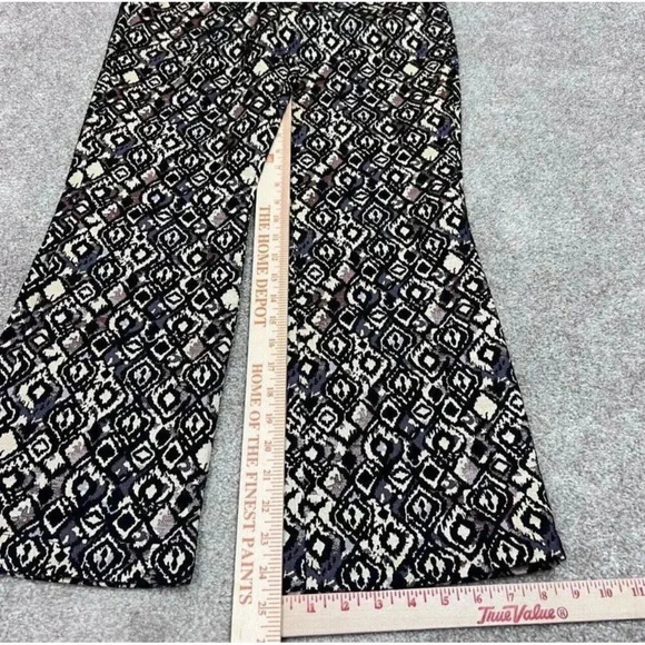 Free People Pants Size 4 Black Brown Gold Women's Straight Leg NWT Cropped - Picture 3 of 13